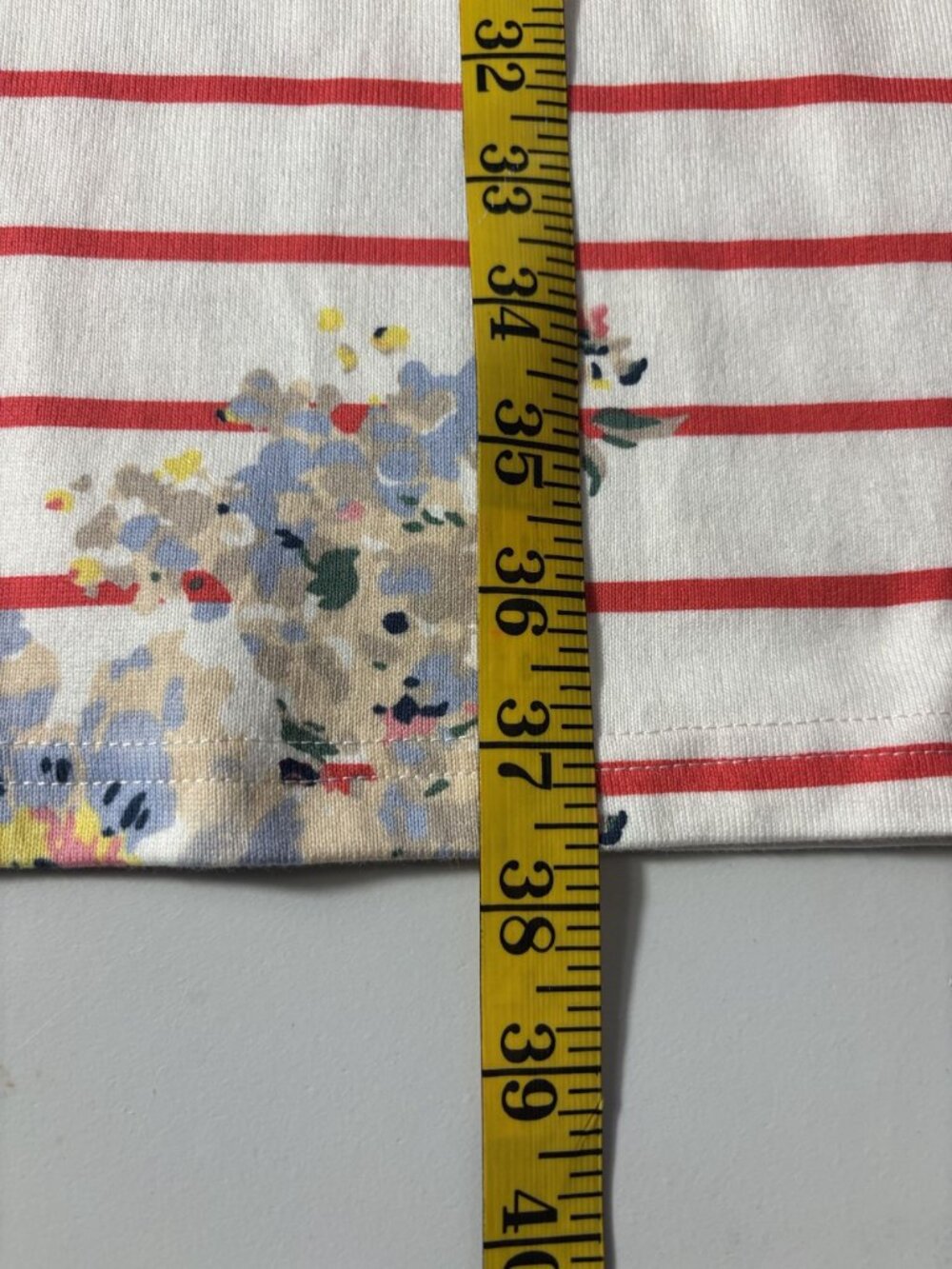 Joules Floral Stripe Sleeveless Dress UK = 14 US = 10 Cotton Lightweight Casual - Picture 7 of 12